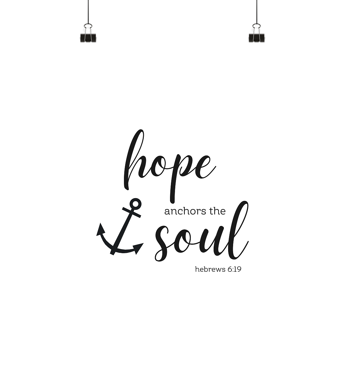 hope anchors the soul - Poster Din A4 (hoch) - wertvoll und geliebt 