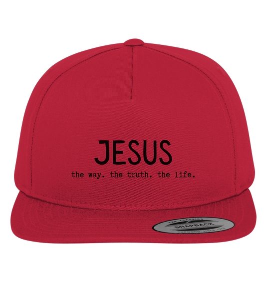 Jesus - the way. the truth. the life. - Premium Snapback - wertvoll und geliebt 
