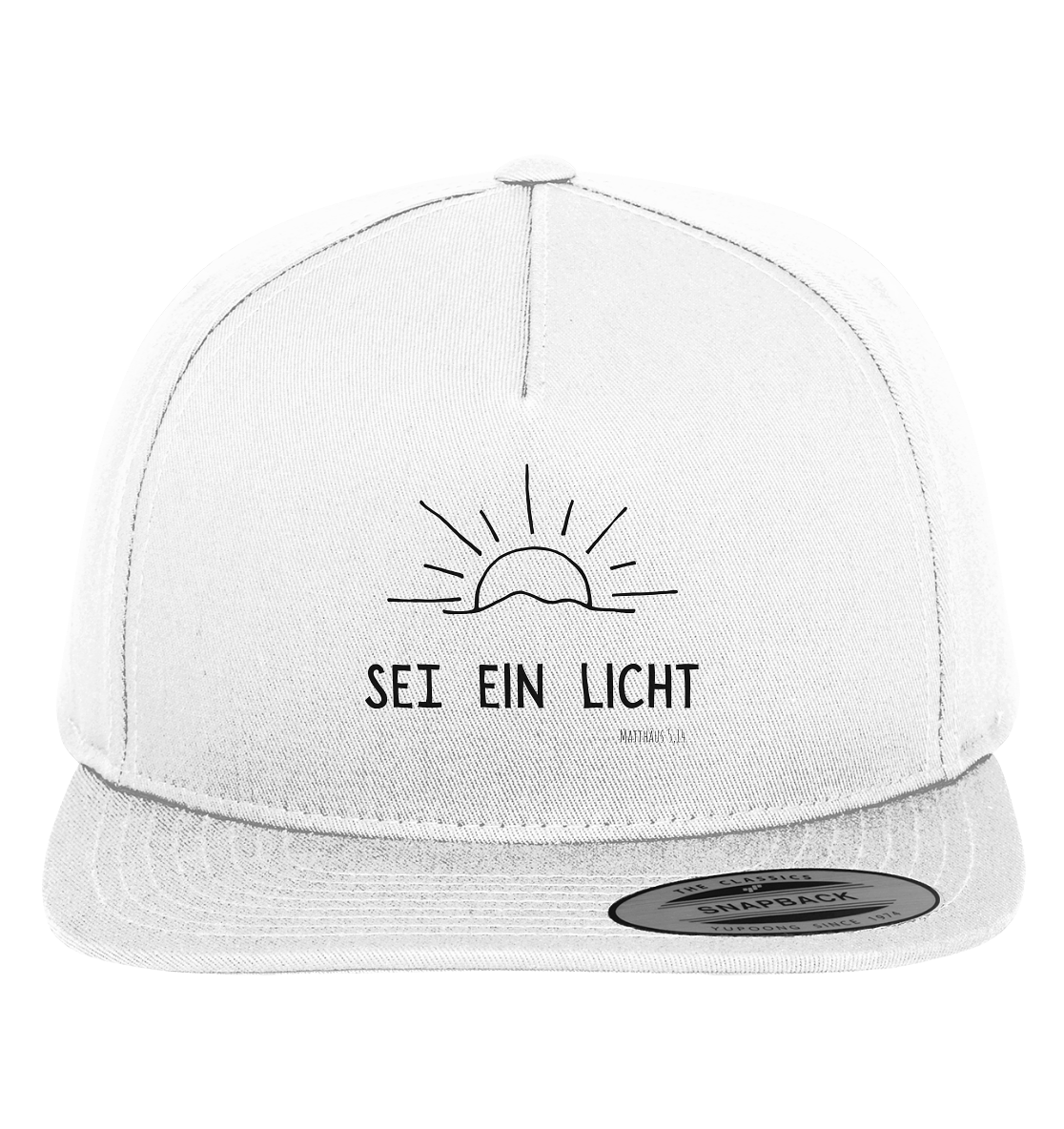 Sei ein Licht - Premium Snapback - wertvoll und geliebt 