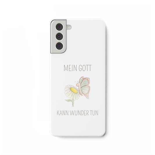 Mein Gott kann Wunder tun - Samsung Galaxy S21 Plus Handyhülle - wertvoll und geliebt 
