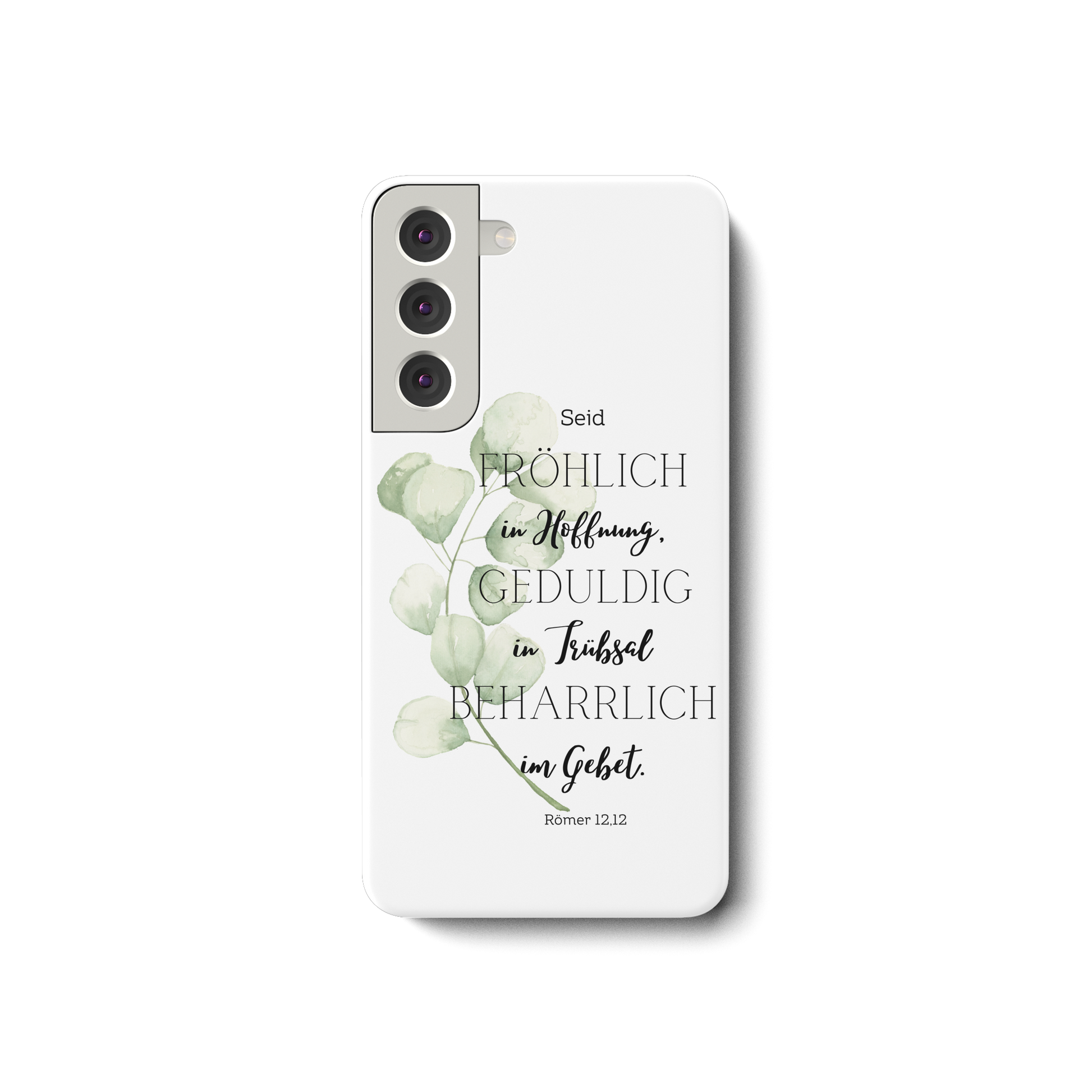 Römer 12,12 - Samsung Galaxy S22 Handyhülle - wertvoll und geliebt 