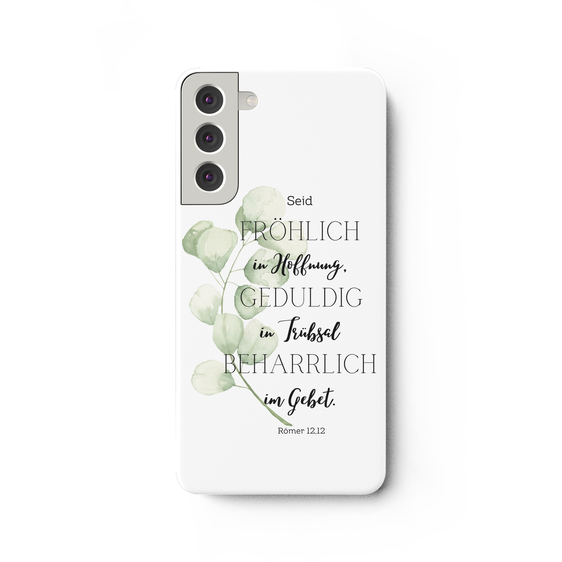 Römer 12,12 - Samsung Galaxy S22 Plus Handyhülle - wertvoll und geliebt 