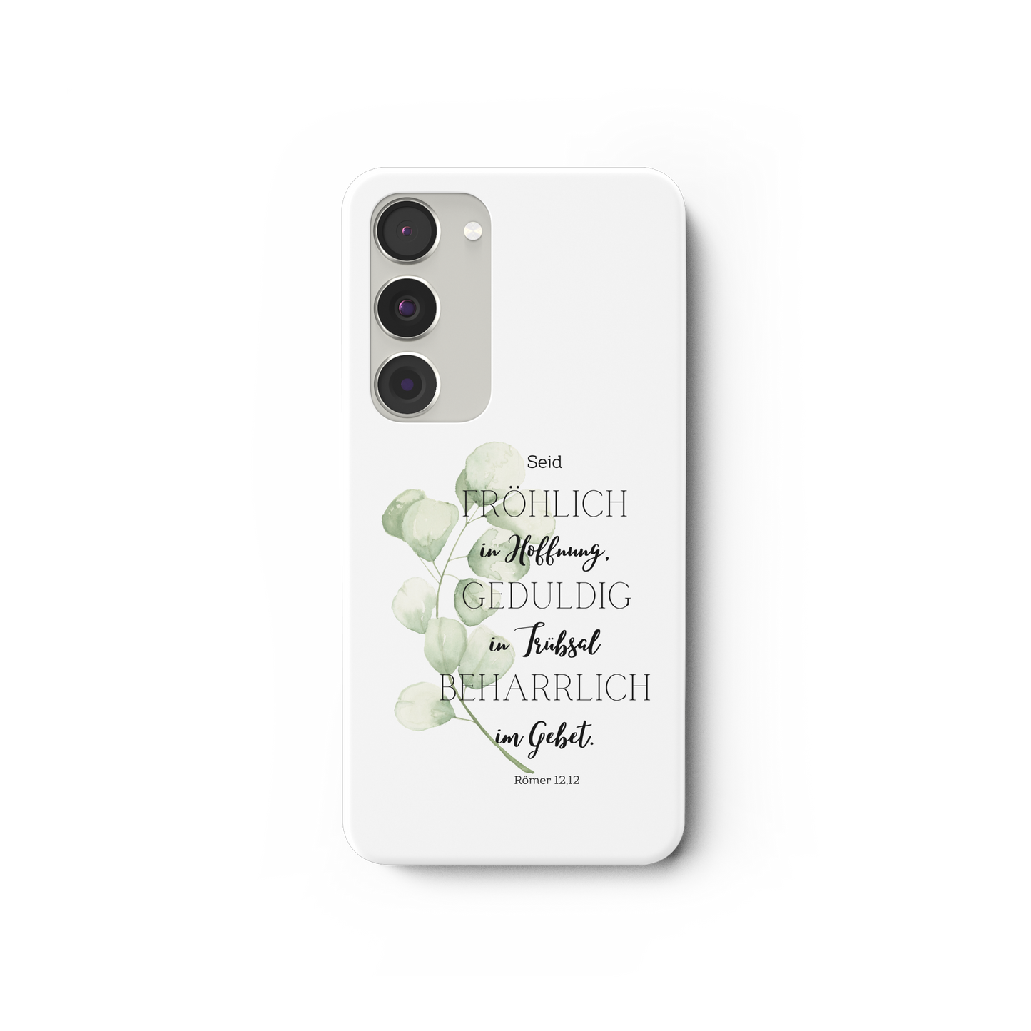 Römer 12,12 - Samsung Galaxy S23 Handyhülle - wertvoll und geliebt 