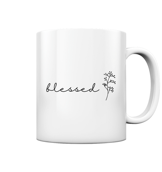 blessed - Tasse glossy - wertvoll und geliebt 