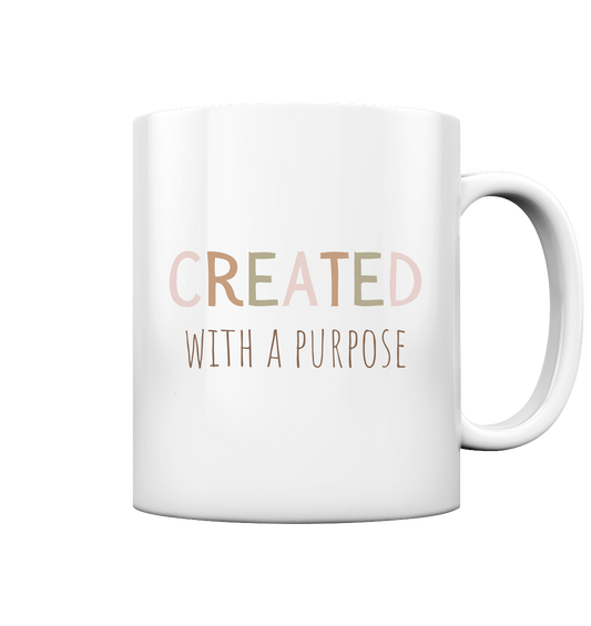Created - Tasse glossy - wertvoll und geliebt 