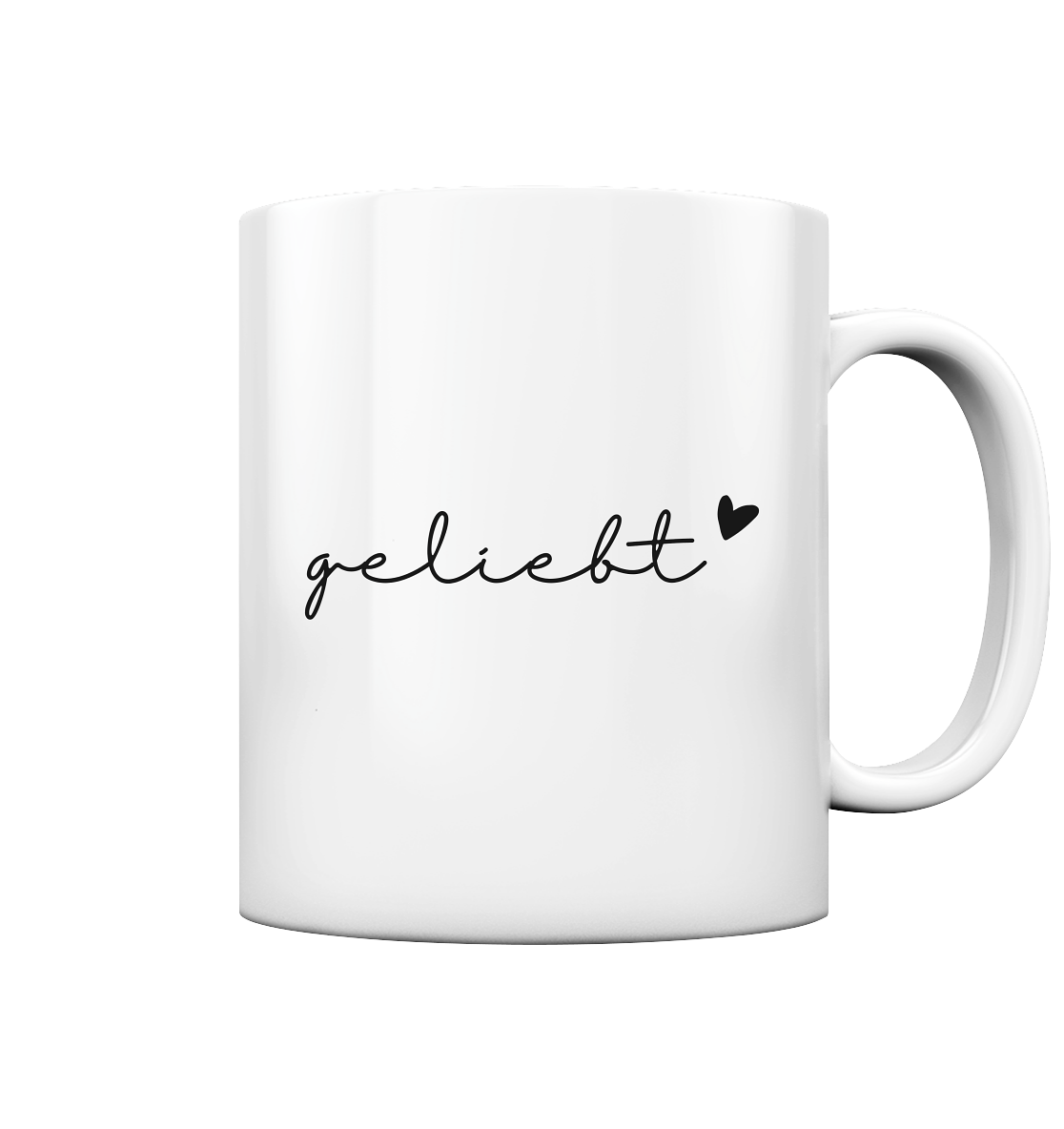 geliebt - Tasse glossy - wertvoll und geliebt 