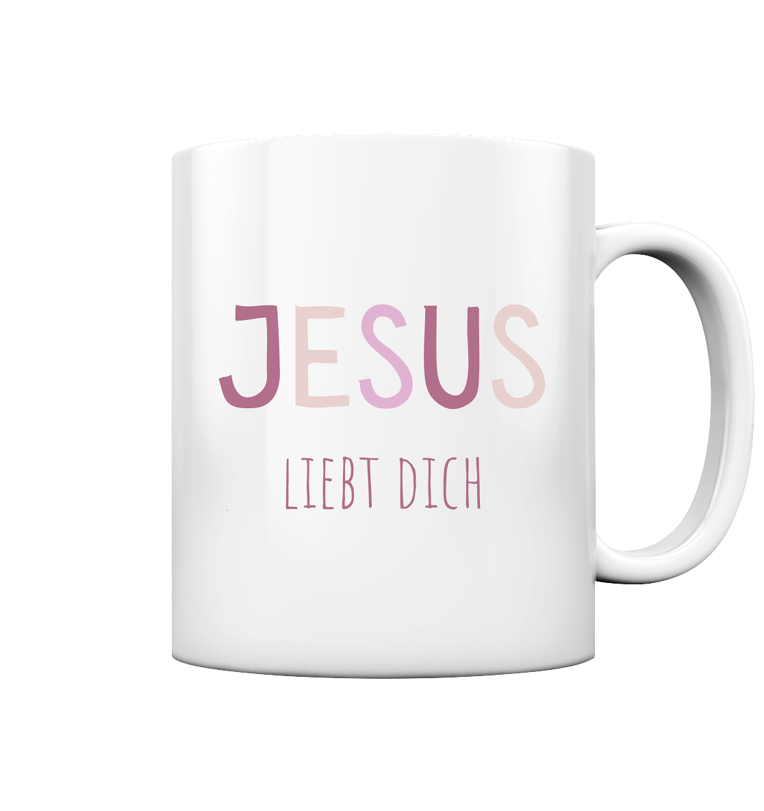 Jesus liebt dich Mädchen - Tasse glossy - wertvoll und geliebt 
