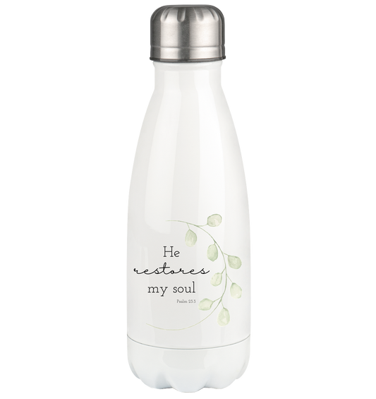 He restores my soul - Thermoflasche 350ml - wertvoll und geliebt 