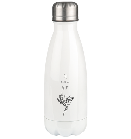 Du bist es wert - Thermoflasche 350ml - wertvoll und geliebt 