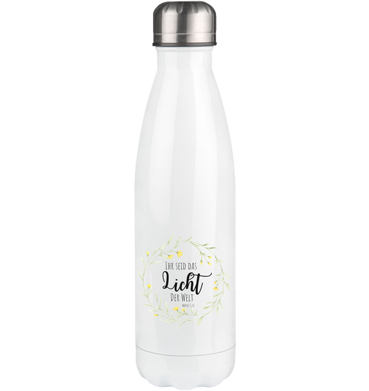 Licht der Welt - Thermoflasche 500ml - wertvoll und geliebt 