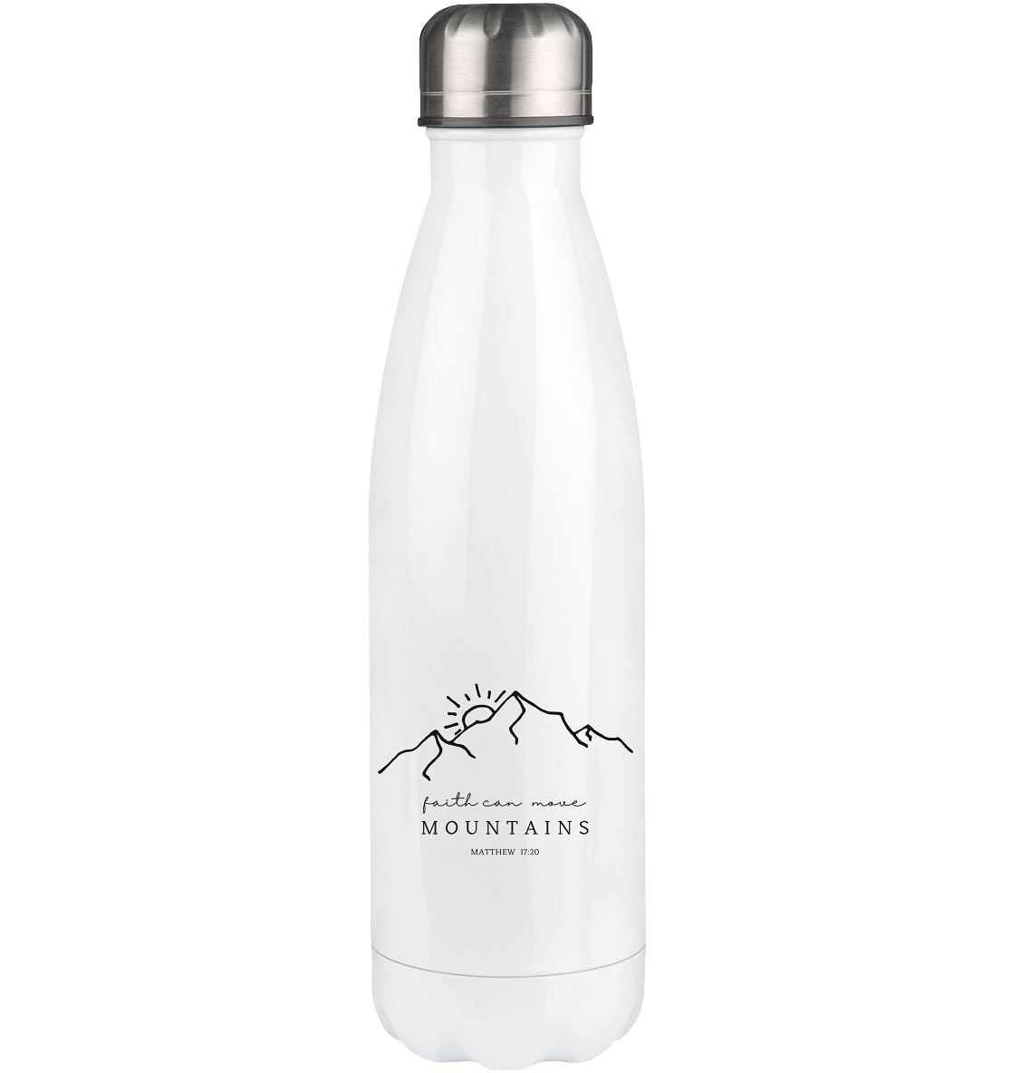 Faith can move mountains - Thermoflasche 500ml - wertvoll und geliebt 