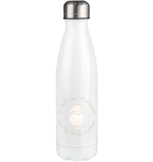 Er ließ die 99 stehen um Mich zu suchen - Thermoflasche 500ml - wertvoll und geliebt 