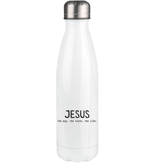 Jesus - the way. the truth. the life. - Thermoflasche 500ml - wertvoll und geliebt 