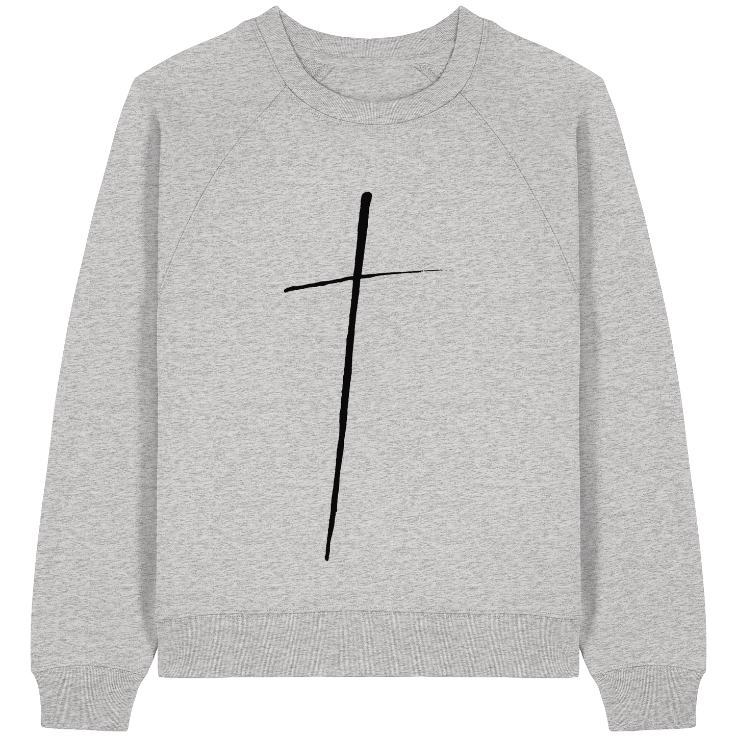 Cross - Womens Organic Raglan Sweatshirt - wertvoll und geliebt 