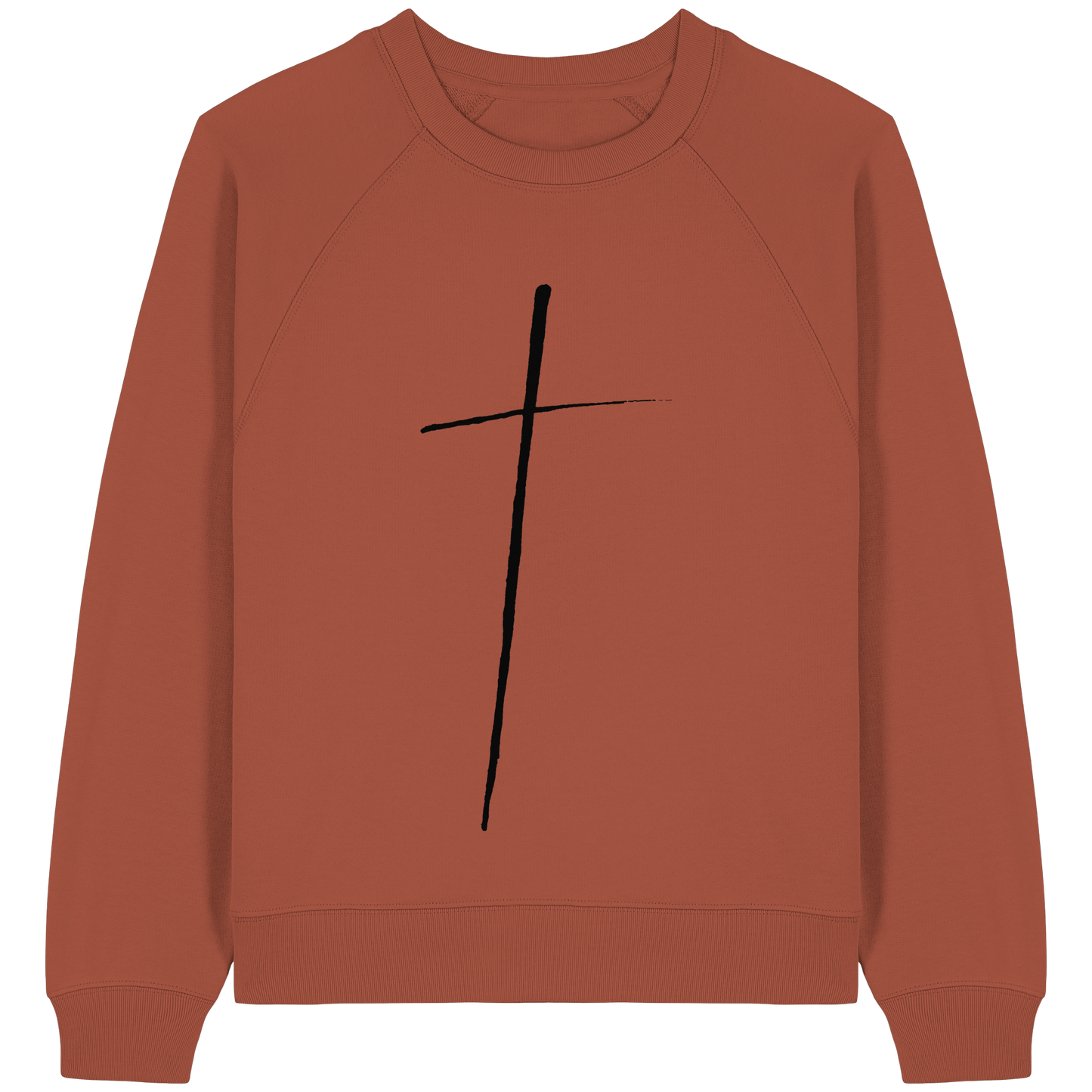 Cross - Womens Organic Raglan Sweatshirt - wertvoll und geliebt 