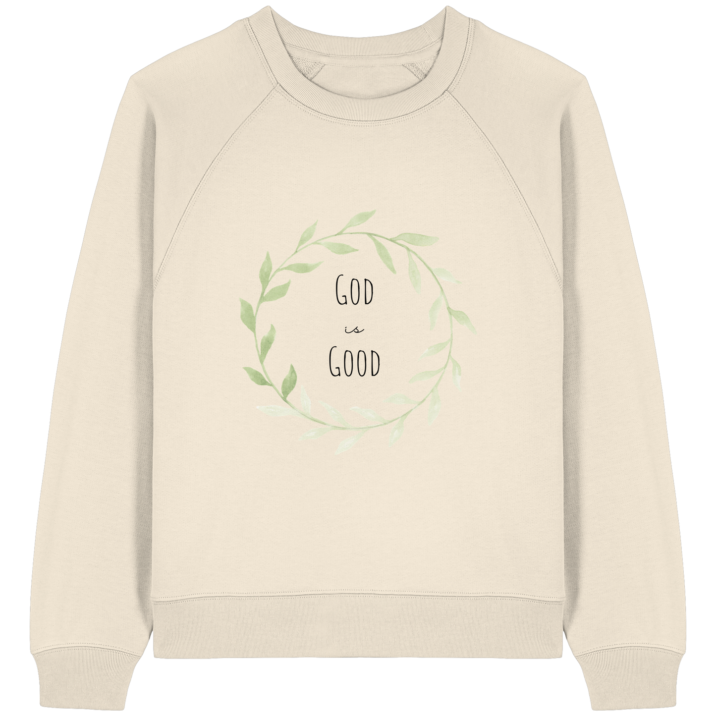 God is good - Womens Organic Raglan Sweatshirt - wertvoll und geliebt 